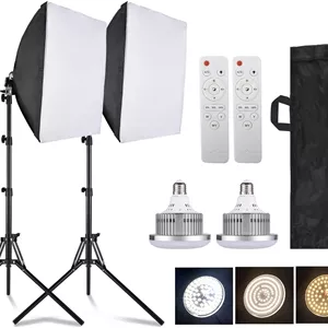 ست نورپردازی عکاسی YUNNSTORE مدل Softbox توان 85 وات