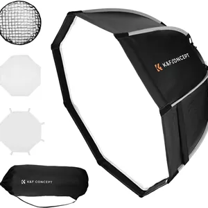 سافت باکس اکتاگونال K&F Concept مدل 65cm با گرید لانه زنبوری