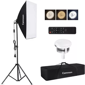 ست سافت باکس مدل 50x70 با نور LED توان 85 وات