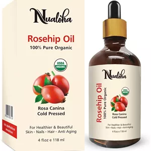 روغن گل رز ارگانیک - 100% خالص، پرس سرد، مرطوب کننده طبیعی ضد پیری، کاهش دهنده جای جوش، روغن ضروری برای صورت، ناخن، مو، پوست، مناسب آقایان و بانوان