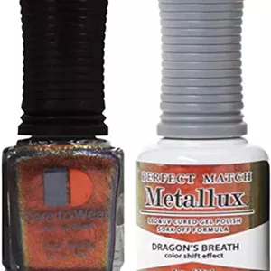 لاک ناخن لچت مدل Mettallux Chrome Nails، لاک ژل کروم، لاک ناخن کروم UV LED، تنفس اژدها