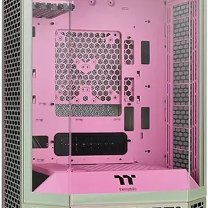 کیس Micro-ATX ترمالتیک Tower 300 Matcha Plum، دارای 2 عدد فن 140 میلی‌متری CT، پشتیبانی از رادیاتور تا 420 میلی‌متر، کیت پایه شاسی اختیاری امکان نمایش افقی، Matcha Plum | CA-1Y4-00SJWN-00