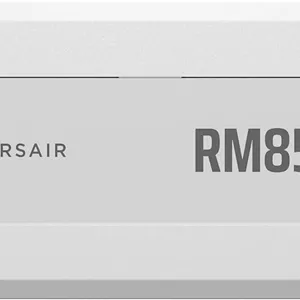 منبع تغذیه کامپیوتر کرسیر سری RMe مدل RM850e، کاملاً ماژولار، کم صدا، ATX، توان 850 وات، راندمان 80 PLUS Gold، فن بلبرینگ تفنگی 120 میلی‌متری، حالت فن Zero RPM، دارای گواهینامه ATX 3.1، سفید | CP-9020293-UK