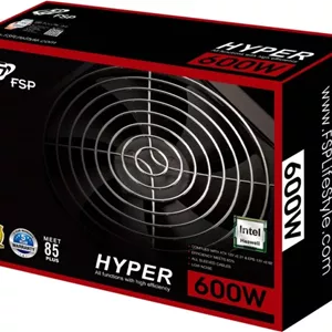 منبع تغذیه 600 واتی FSP HP600S Hyper Standard، فن 120 میلی‌متری، سطح نویز