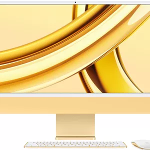 کامپیوتر رومیزی همه کاره 24 اینچی اپل iMac با تراشه M3، صفحه نمایش رتینا 4.5K، پردازنده مرکزی 8 هسته ای و پردازنده گرافیکی 10 هسته ای، 24 گیگابایت رم، 2 ترابایت SSD، صفحه کلید Magic ENG با Touch ID، صفحه کلید عددی و Magic Mouse، macOS، زرد | Z19F001P0