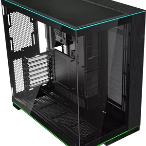 کیس دو محفظه گیمینگ Lian Li O11D EVO RGB E-ATX - نوارهای نورپردازی ARGB - پشتیبانی از رادیاتور تا 420 میلی‌متر - مدیریت کابل - پنل‌های شیشه‌ای حرارت دیده جلو و کناری - شاسی برگشت‌پذیر (O11DERGBX.US)