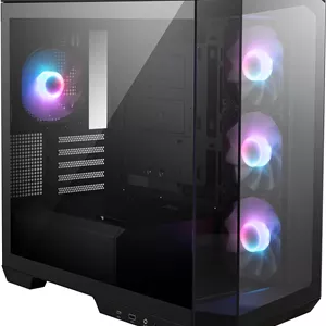 کیس کامپیوتر گیمینگ میان‌رده MSI MAG PANO M100R PZ - پنل جانبی شیشه حرارت دیده - فن‌های ARGB 120mm - پشتیبانی از خنک‌کننده مایع تا رادیاتور 360mm - پنل جلویی دارای تهویه