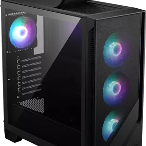 کیس کامپیوتر گیمینگ میان برج MSI MAG Forge 321R Airflow - پنل کناری شیشه حرارت دیده - فن های ARGB 120mm - پشتیبانی از خنک کننده مایع تا رادیاتور 360mm - پنل جلویی دارای تهویه