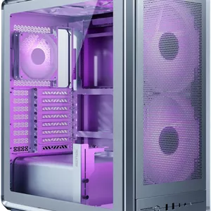 کیس کامپیوتر کولر مستر مدل MasterFrame 500 Mesh رنگ نقره‌ای