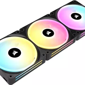 کیت استارتر سه تایی فن 120 میلی‌متری CORSAIR iCUE Link QX120 RGB با هاب سیستم iCUE Link - مشکی