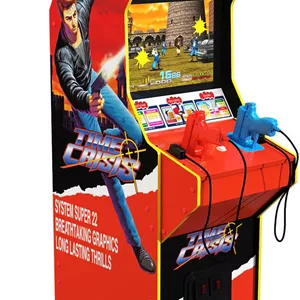 دستگاه بازی آرکید Time Crisis Deluxe Arcade1Up، صفحه نمایش 17 اینچی LCD، تابلوی نورانی، جدول امتیازات WiFi، دو تفنگ با عملکرد کشویی مکانیکی، پدال پایی تک کاره | A1UP-TCD-AM