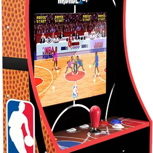 کنسول آرکید رترو Arcade1Up NBA Jam Partycade، صفحه نمایش 17 اینچی LCD، محافظ عرشه شفاف، شامل بازی های NBA Jam، NBA Jam Tournament Edition، NBA Jam Hang Time | AIUP-NBAJ-PC