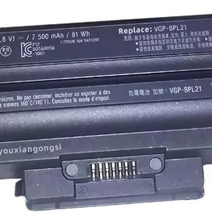 باتری لپ تاپ 81Wh VGP-BPL21 جایگزین باتری لپ تاپ سونی برای سری Vaio VGN-AW VGN-CS VGN-FW VGN-NS VPC-F VPC-S با عملکرد بالا