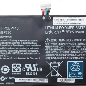 باتری لپ تاپ جایگزین 48WH FPCBP410 FMVNBP230 FPB0304 برای سری Fujitsu Lifebook U554 UH554 U574 UH574 با سلول های با کیفیت (14.8V / 3300mAh) عملکرد بالا