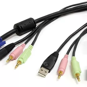 کابل KVM استار‌تک مدل USBVGA4N1A10 طول 3 متر