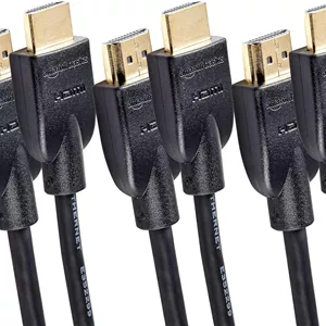 کابل HDMI آمازون بیسیکس، بسته 3 عددی، 3 متری، 4K@60Hz، کابل HDMI 2.0 پرسرعت 4K (18 گیگابیت بر ثانیه)، 2160p، 48 بیت، سازگار با تلویزیون/PS5/Xbox/Roku، مشکی