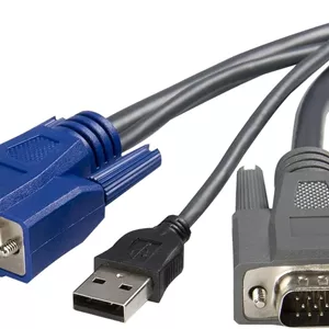 کابل KVM دو در یک USB VGA فوق العاده نازک StarTech.com به طول 1.8 متر