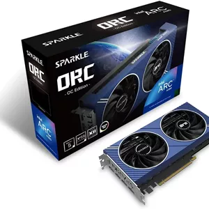 کارت گرافیک اسپارکل اینتل آرک A580 نسخه ORC OC، هشت گیگابایت GDDR6، ThermalSync، خنک کننده TORN، فن Axial، صفحه پشتی فلزی، SA580C-8GOC