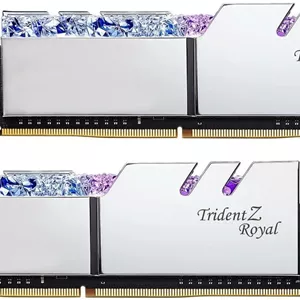 رم دسکتاپ G.SKILL Trident Z Royal Series DDR4 (XMP) 32 گیگابایت (2x16 گیگابایت) 4000MT/s CL18-22-22-42 1.40V U-DIMM - نقره ای (F4-4000C18D-32GTRS)