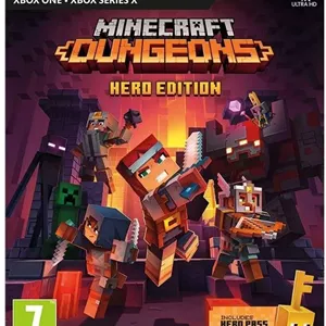 بازی Microsoft Minecraft Dungeons Hero Edition برای Xbox One، چند نفره، رده سنی 7 سال، مبارزه با ماب‌های جدید و بدجنس | QYN00025