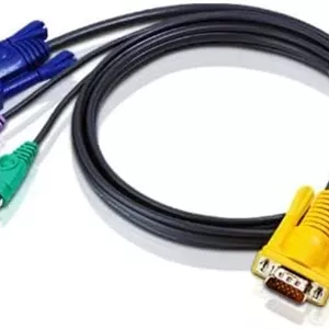 کابل KVM مدل ATEN PS2 - SPHD15 به VGA و PS2 مدل 2L5201P، طول 1.2 متر