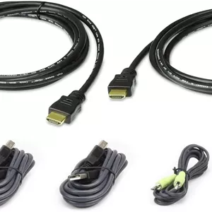 کابل امن KVM دو نمایشگر HDMI آتن، طول 1.8 متر