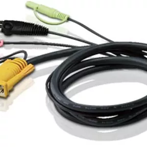 کابل KVM USB آتن 2L-5303U با طول 3 متر، دارای SPHD و صدا