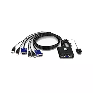 سوئیچ KVM کابلی USB دو پورت ATEN با 2 کابل تا 2048x1536