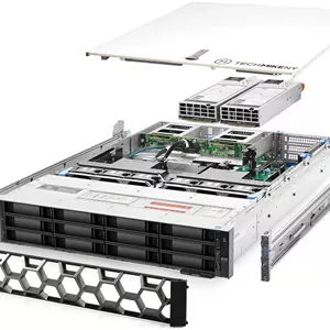 سرور TechMikeNY مدل R740xd با ۱۲ جایگاه LFF، پردازنده ۱.۷ گیگاهرتز ۸ هسته ای، ۶۴ گیگابایت رم، ریل و مناسب برای پشتیبان گیری فایل (بازسازی شده)