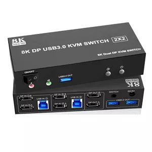 سوییچ KVM دیسپلی‌پورت مدل 8K@60Hz دو پورت
