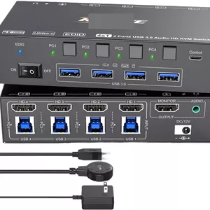 سوئیچ KVM مدل KCE*VE با پشتیبانی از 4 کامپیوتر