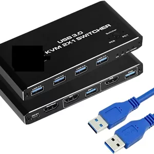 سوئیچ KVM اچ‌دی‌ام‌آی مدل 4K@60Hz با قابلیت اتصال 2 کامپیوتر