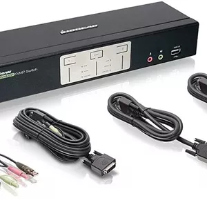 سوئیچ KVM دو پورت IOGEAR GCS1642 با قابلیت Dual View DVI و صدا