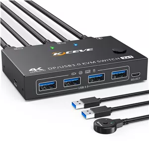 سوئیچ KVM کی‌سی‌یو مدل KCEVE دو پورت DisplayPort