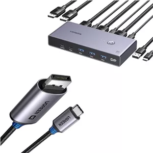 سوییچ KVM یوگرین مدل DP 1.4 با پشتیبانی از 8K