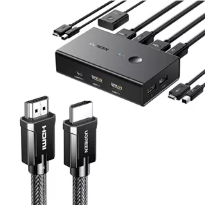 سوییچ KVM یوگرین مدل 1 Monitor 2 Computers