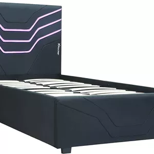 تخت گیمینگ RGB مدل X Rocker Cosmos، تکنولوژی نورپردازی Neo Motion RGB LED، چرم مصنوعی و نورپردازی LED، RGB با بیش از 30 رنگ و 7 ترکیب، راحتی در سطح بعدی، یک نفره - استاندارد، مشکی | 2112301