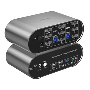 سوییچ KVM سه مانیتوره مدل DP 1.4 با پشتیبانی از 4K 120Hz