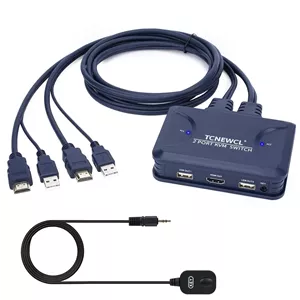 سوییچ KVM اچ‌دی‌ام‌آی TCNEWCL مدل 2 Port با کیفیت 4K