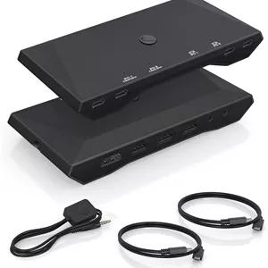 سوییچ KVM یو‌اس‌بی تایپ سی مدل 4K 60Hz دو پورت