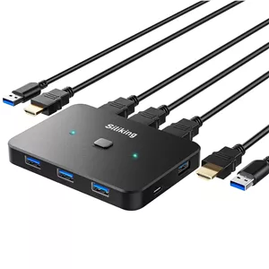 سوییچ KVM اچ‌دی‌ام‌آی مدل 4K@60Hz دو پورت