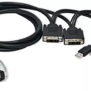 سوییچ KVM دو پورت مدل DVI با پشتیبانی از صدا و USB 2.0