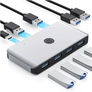 سوییچ KVM اوپلوز مدل USB 3.0 با قابلیت اتصال 2 کامپیوتر
