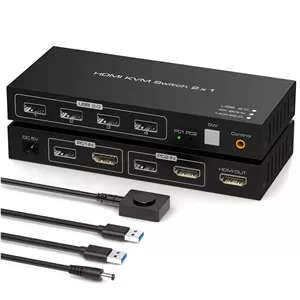 سوئیچ KVM مدل SW201ABO با پشتیبانی از کیفیت 4K 60Hz