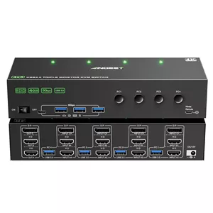 سوئیچ KVM مدل 4K@60Hz با قابلیت اتصال 3 مانیتور