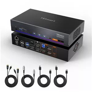 سوئیچ KVM تسیمارت مدل 4K@60Hz سه مانیتوره