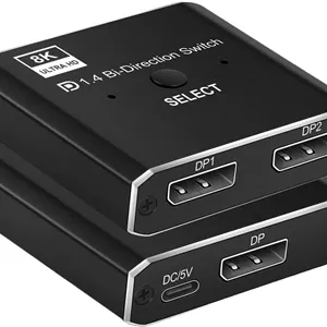 سوئیچ KVM دیسپلی‌پورت مدل 2X1 با پشتیبانی از کیفیت 8K