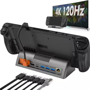 ایستگاه اتصال استیم دک - HDMI با کیفیت 4K@120Hz، اترنت گیگابیتی، 3 پورت USB 3.0