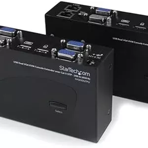 اکستندر KVM دوگانه VGA Cat5 از طریق USB استار تک