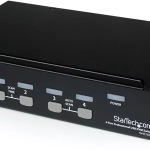 سوئیچ KVM چهار پورت VGA USB حرفه ای StarTech.com با هاب - سوئیچ KVM قابل نصب در رک 1U (SV431USB)